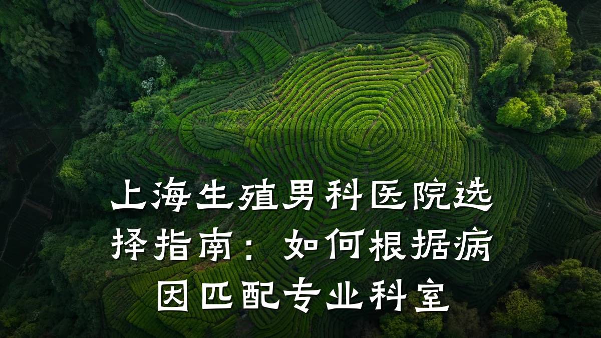 上海生殖男科医院选择指南:如何根据病因匹配专业科室