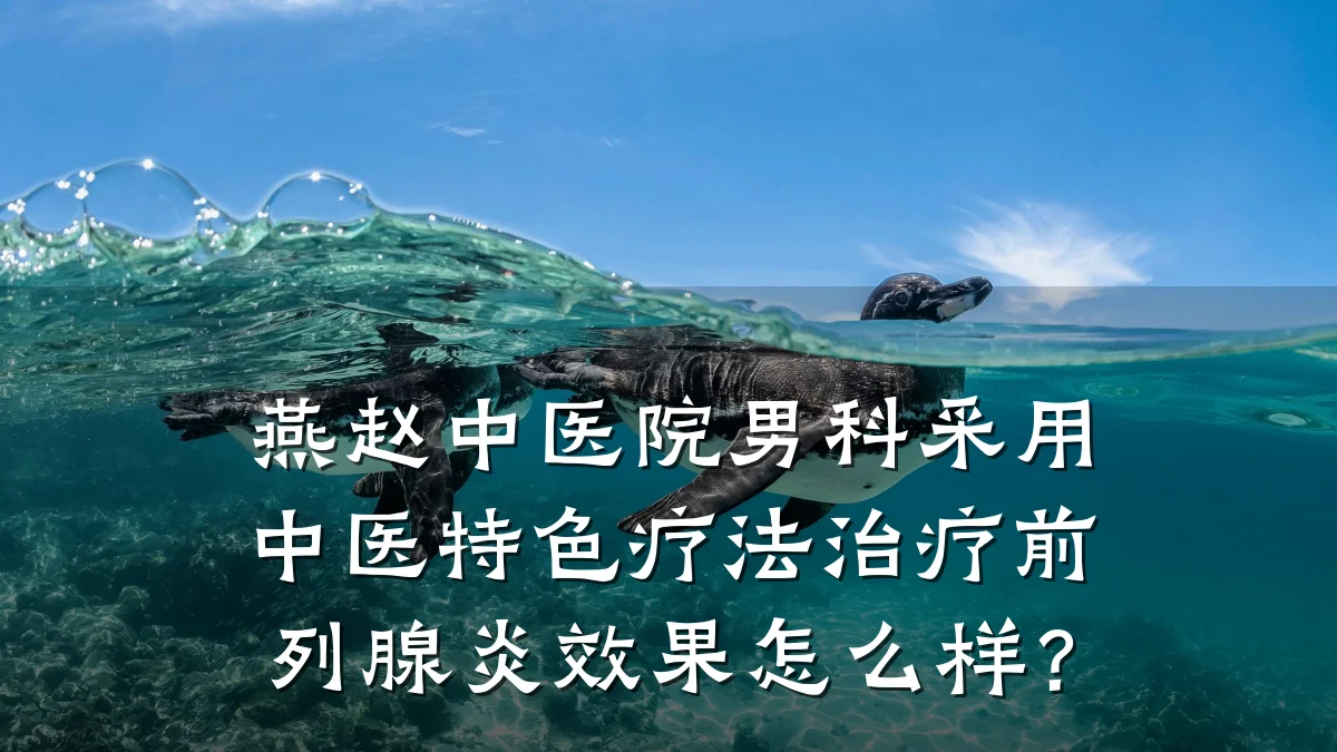 燕赵中医院男科采用中医特色疗法治疗前列腺炎效果怎么样?