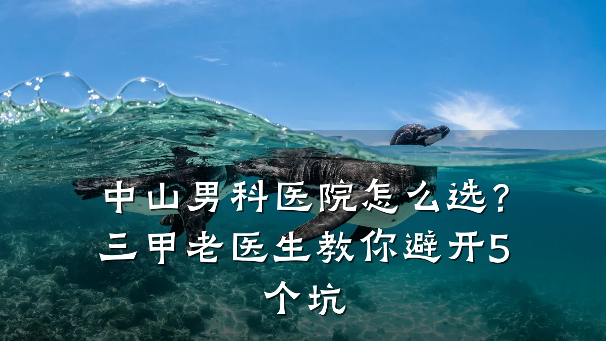 中山男科医院怎么选?三甲老医生教你避开5个坑