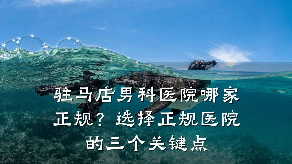 驻马店男科医院哪家正规?选择正规医院的三个关键点