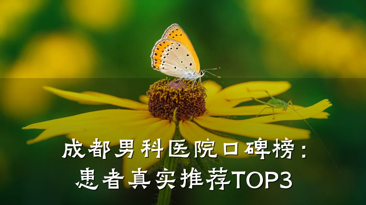 成都男科医院口碑榜：患者真实推荐TOP3
