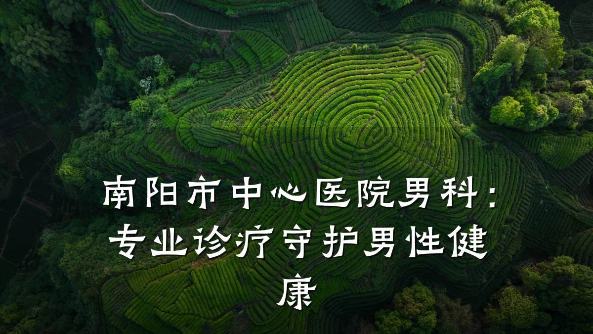 南阳市中心医院男科:专业诊疗守护男性健康