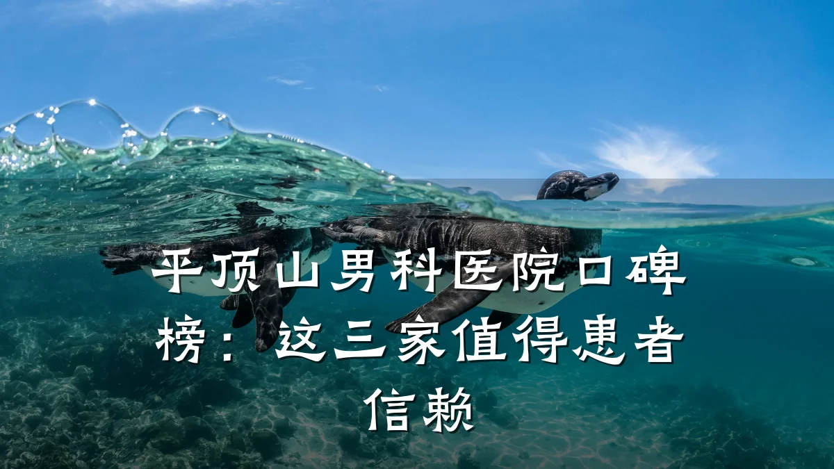 平顶山男科医院口碑榜:这三家值得患者信赖