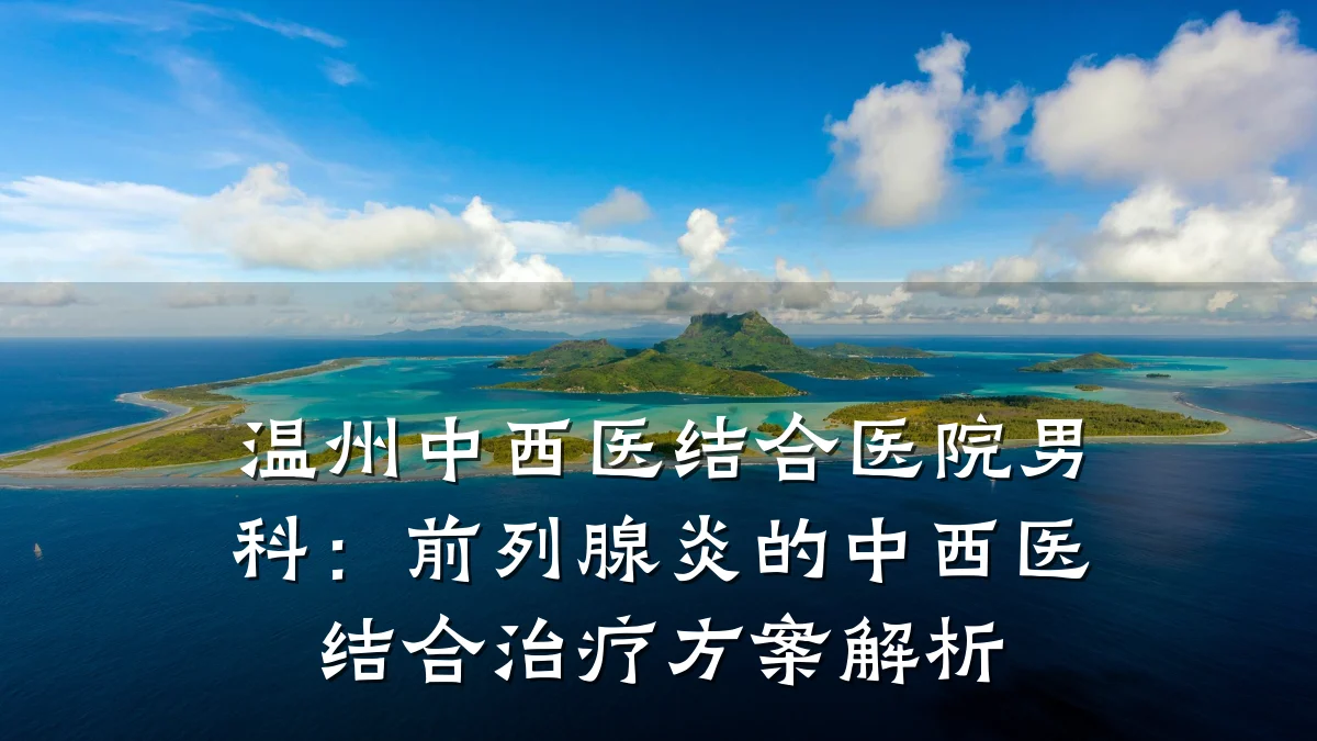 温州中西医结合医院男科:前列腺炎的中西医结合治疗方案解析