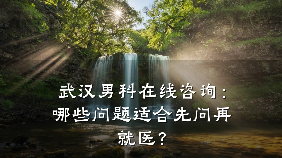 武汉男科在线咨询:哪些问题适合先问再就医?