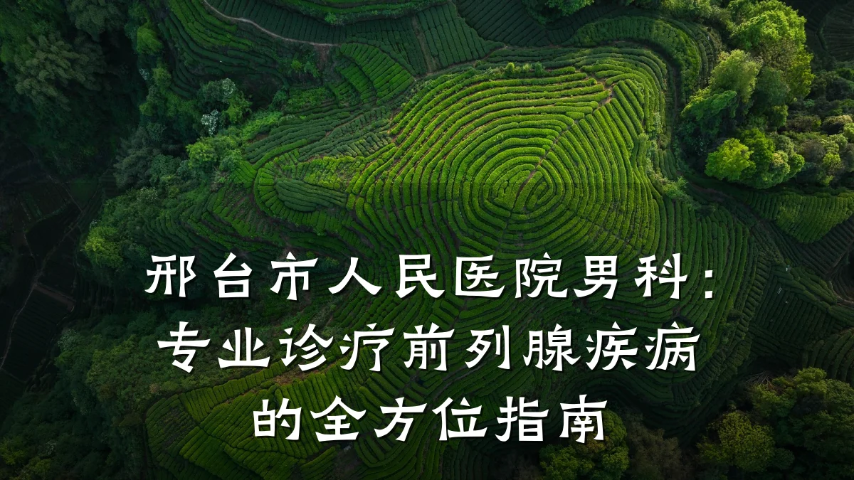 邢台市人民医院男科:专业诊疗前列腺疾病的全方位指南