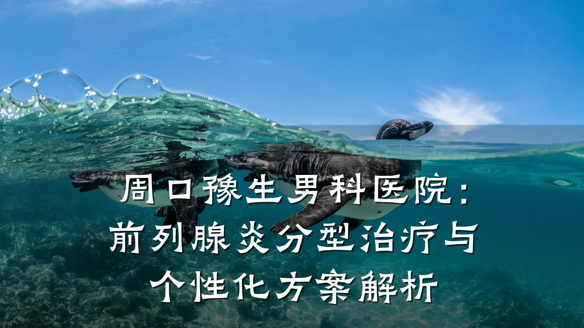 周口豫生男科医院:前列腺炎分型治疗与个性化方案解析